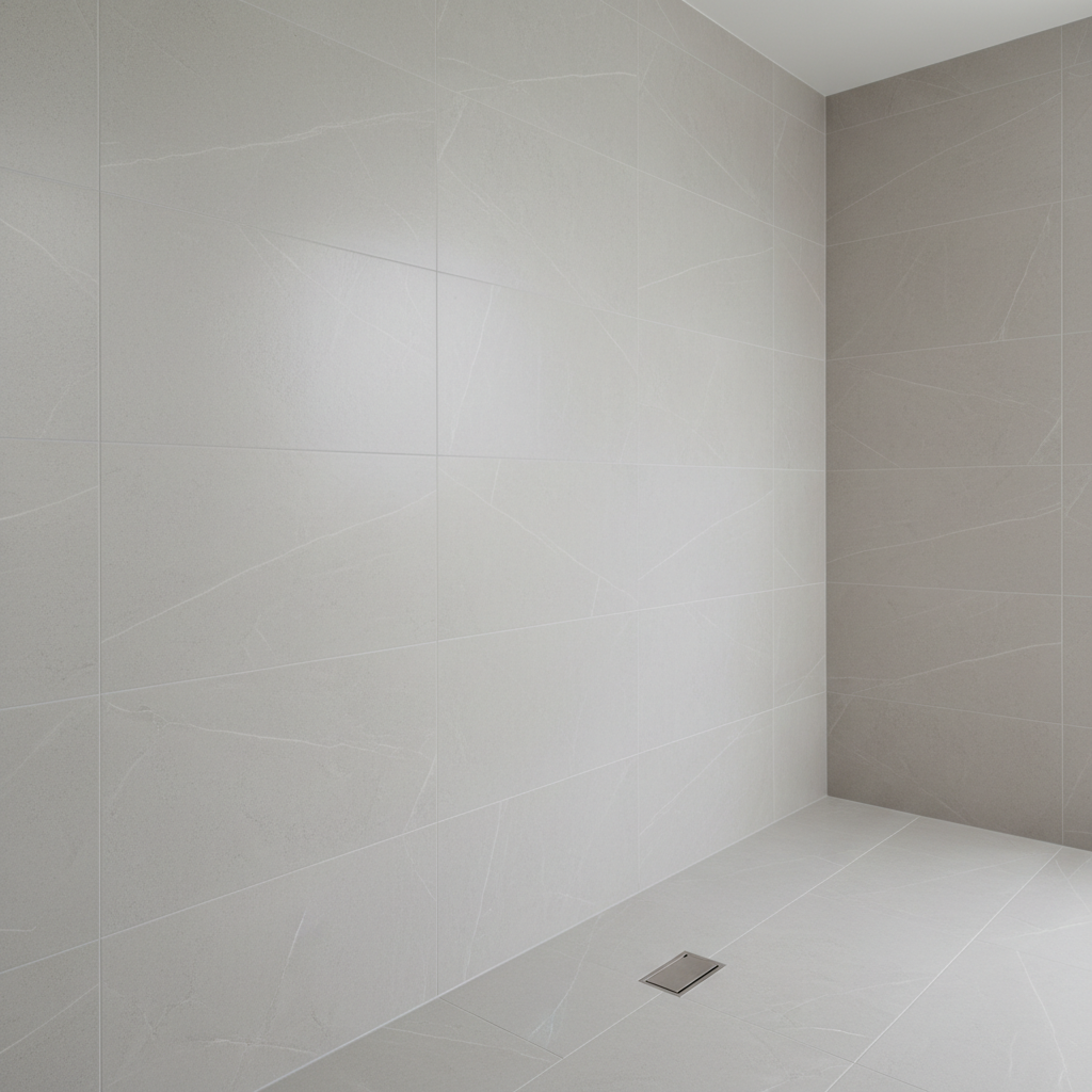 Großformat-Fliesen im modernen Badezimmer