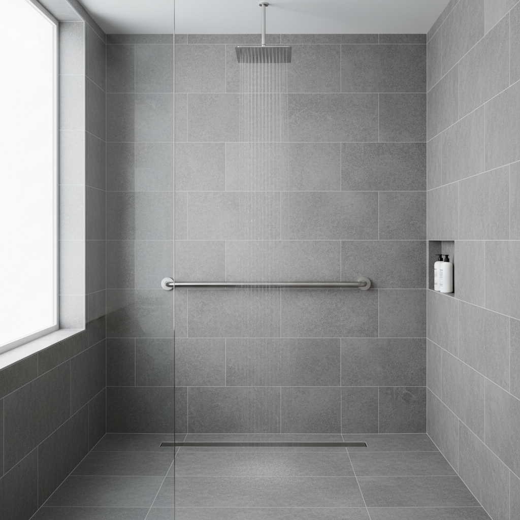 Bodengleiche Dusche mit Rinnenablauf